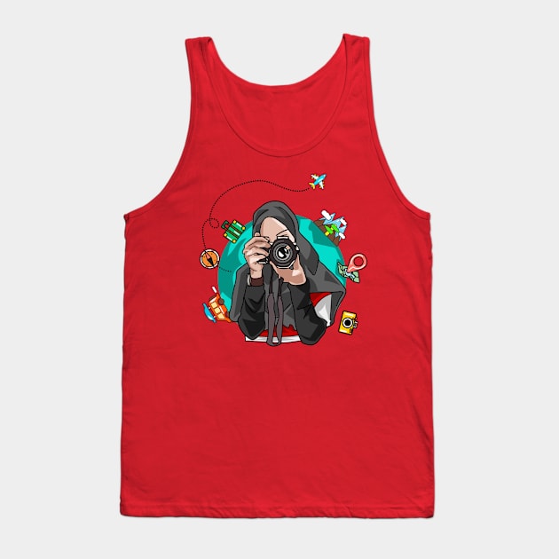 Hijab Traveller Tank Top by CoretanVector